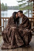 Milan Lynx Pecan Minky Blanket