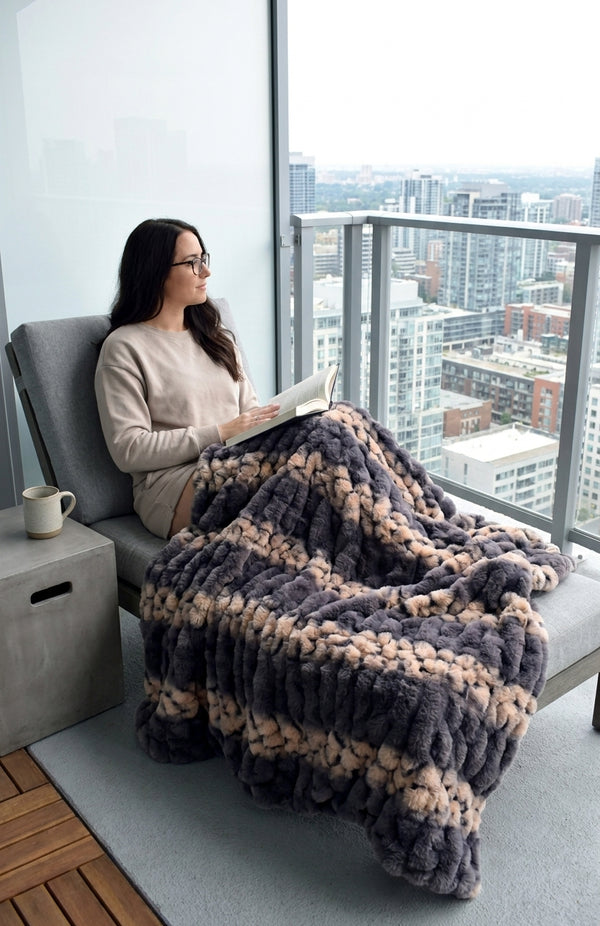 Milan Lynx Medallion Minky Blanket