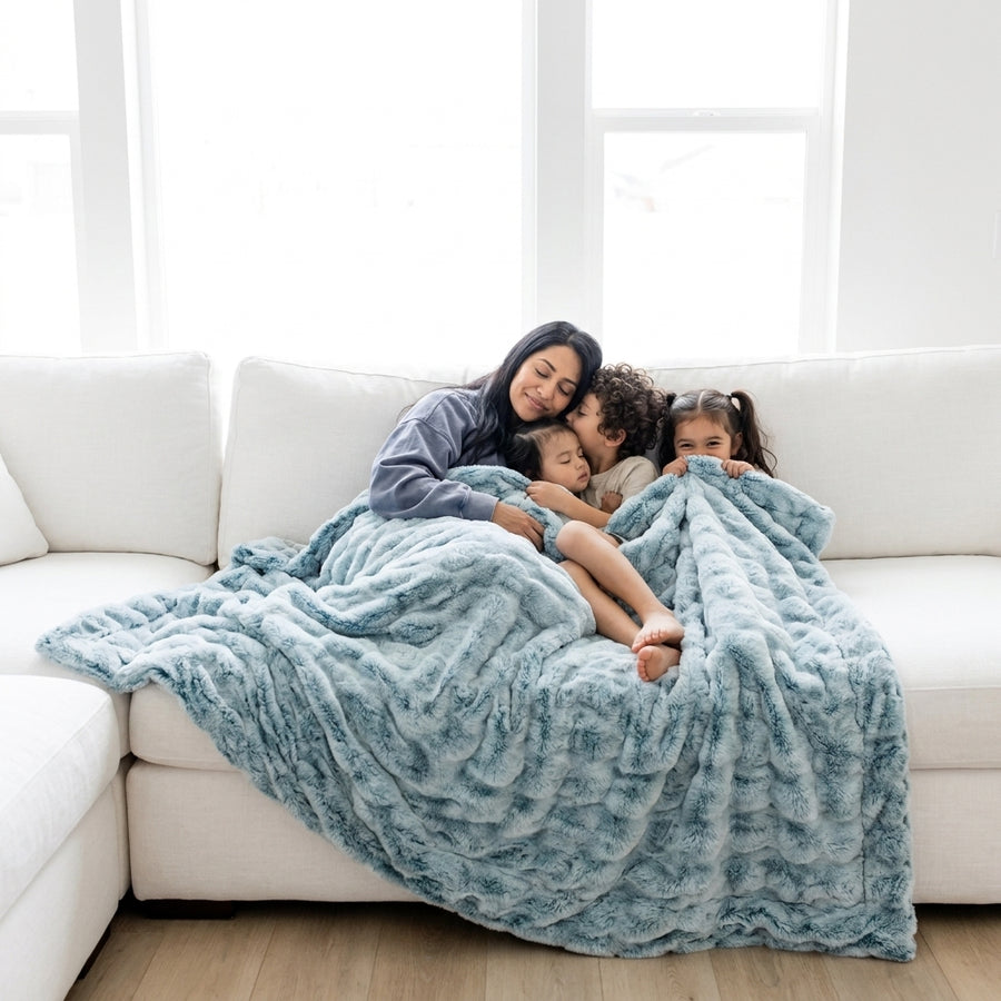 Frosted Powderpuff Poseidon Minky Blanket