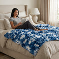 Sorbet Powderpuff Dark Sea Minky Blanket