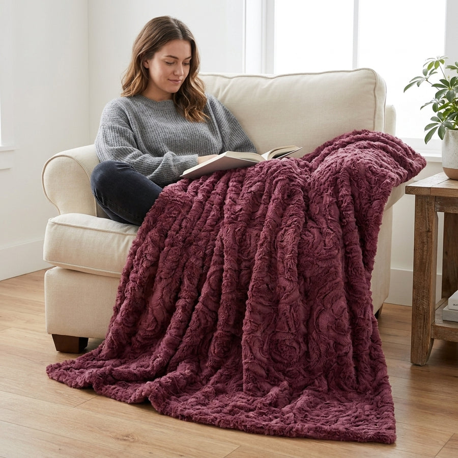Demi Rose Heather Rose Minky Blanket