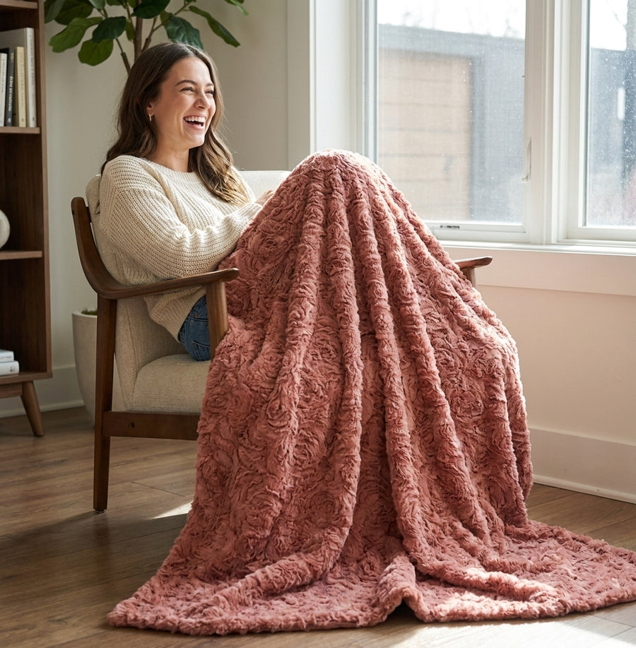 Demi Rose Cedarwood Minky Blanket