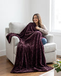 Demi Rose Burgundy Minky Blanket