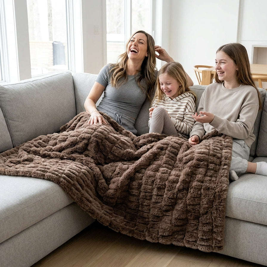 Iced Milan Chocolate / Almond Minky Blanket
