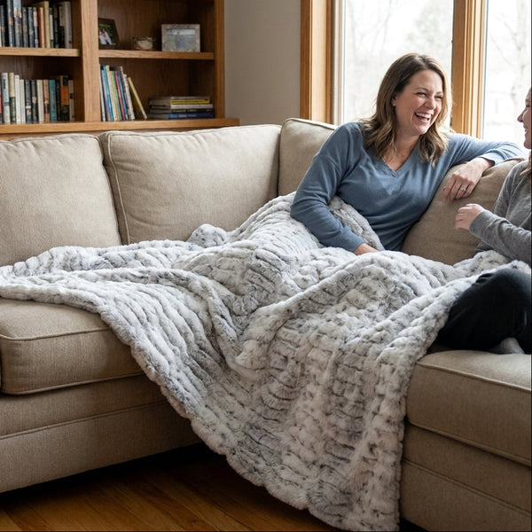 Milan Lynx Silver Minky Blanket
