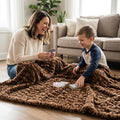 Milan Cheetah Swiss Chocolate Minky Blanket
