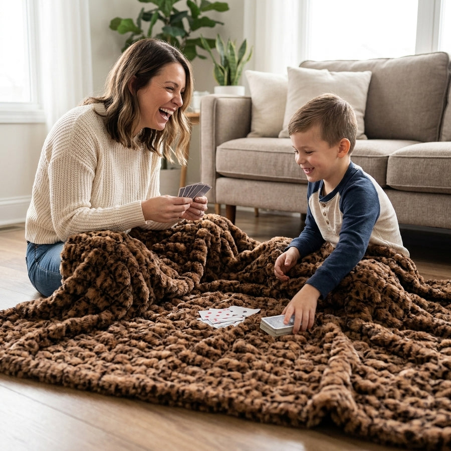 Milan Cheetah Swiss Chocolate Minky Blanket