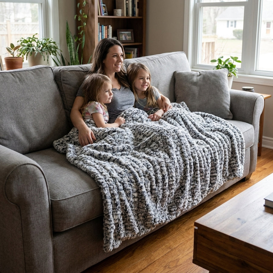 Milan Black Pearl Cheetah Minky Blanket