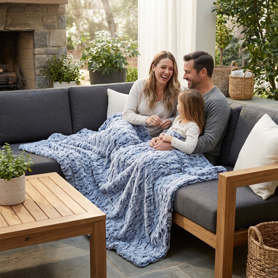 Wild Rabbit Icy Morn Minky Blanket