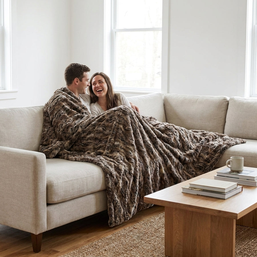 Wild Rabbit Walnut Minky Blanket