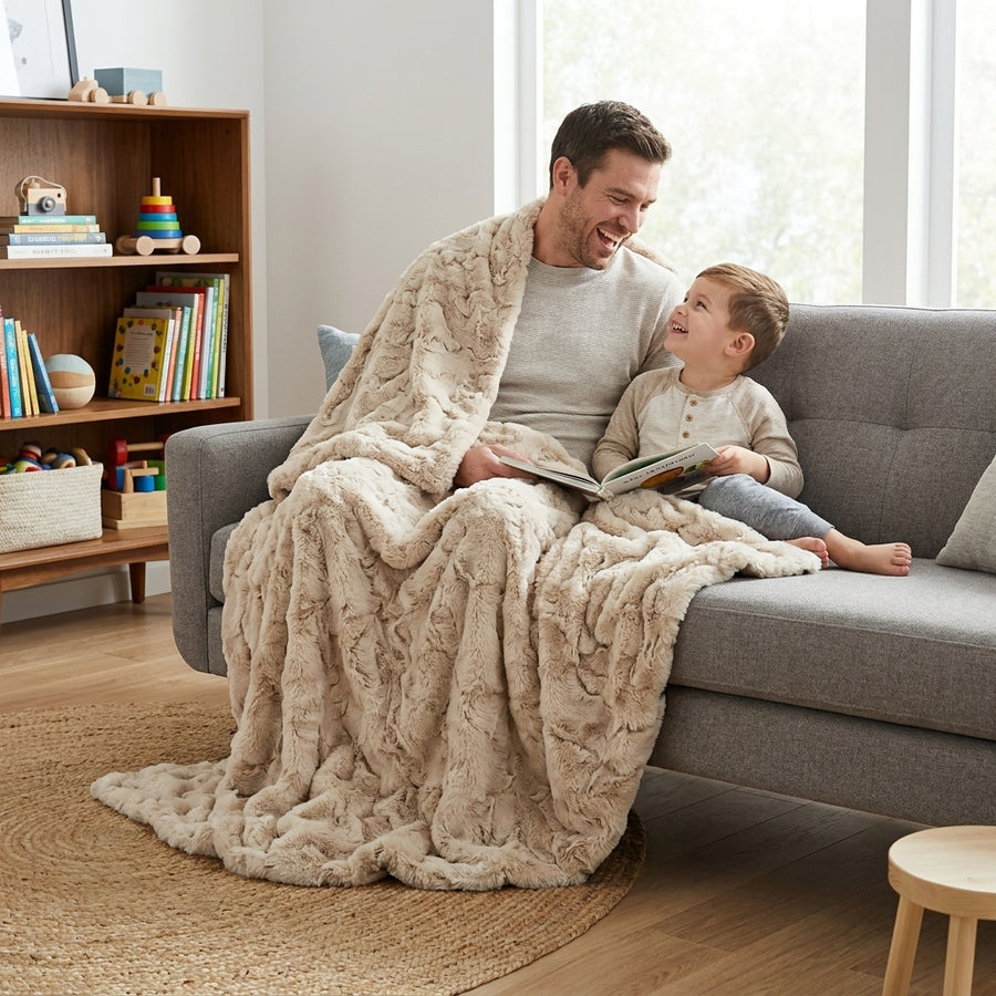 Wild Rabbit Sandshell Minky Blanket