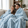 Frosted Baby Seal Teal Minky Blanket
