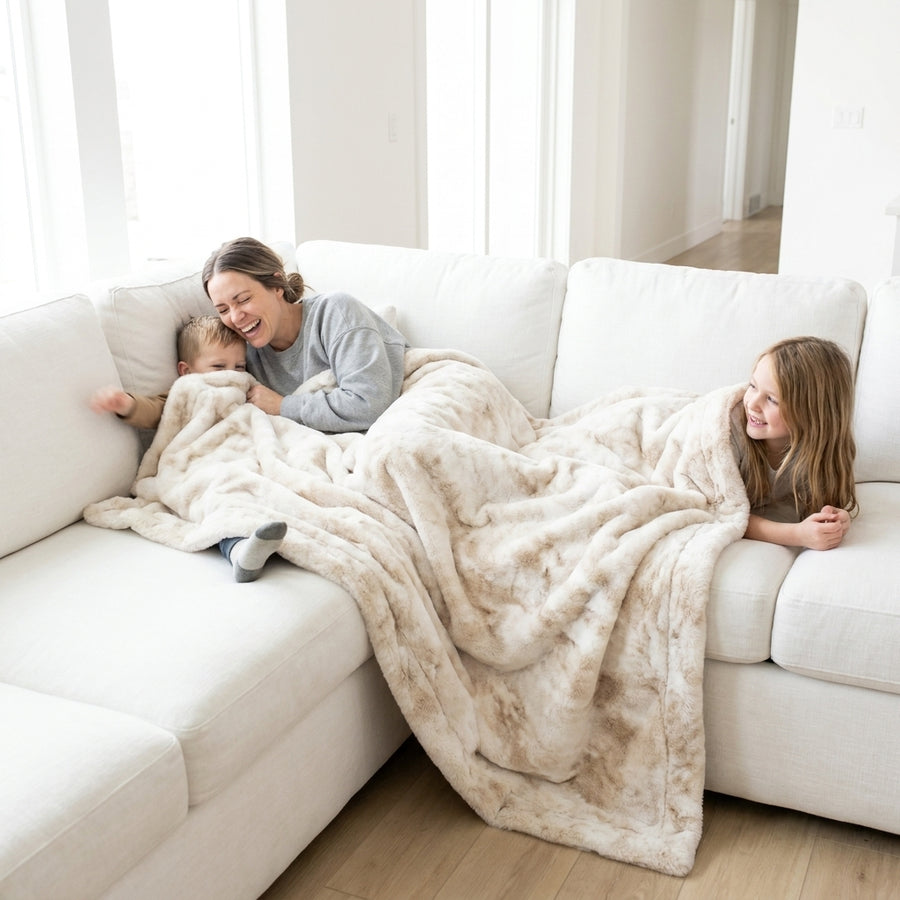 Bunny Fusion Creme Minky Blanket
