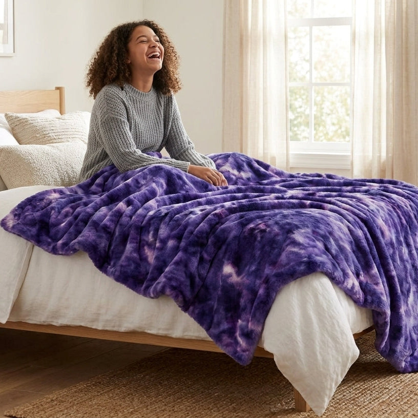Bunny Fusion Grape Jam Minky Blanket
