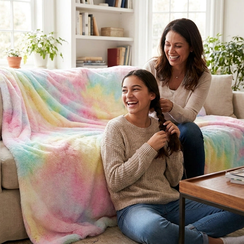 Bunny Fusion Pastel Minky Blanket