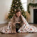 Jingle Paws / Glazed Encore Coffee Cake Multi Holiday Minky Blanket
