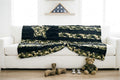 Black Willow & Camo Green Backing  - XL Flag Strip Minky Blanket
