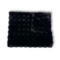 Powderpuff Black Minky Blanket
