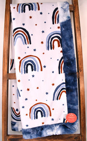 After the Rain Bluebell / Sorbet Blue Print - Adult Snuggler - Sew Sweet Minky Designs