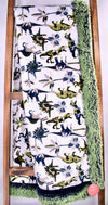 Lost World Sand / Frosted Shaggy Lime Navy - XL Snuggler - Sew Sweet Minky Designs