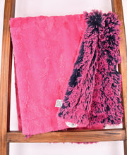 Dazzle Hide Fuchsia Gold / Frosted Shaggy Navy Pink - OMG Demi - Sew Sweet Minky Designs