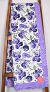 Rosie Eggplant / Demi Rose Bellflower - XL Snuggler - Sew Sweet Minky Designs
