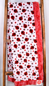 Ladybug Scarlet / Heather Peppermint - XL Snuggler - Sew Sweet Minky Designs
