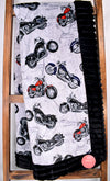 Easy Rider Chrome / Oxford Black - Adult Snuggler - Sew Sweet Minky Designs