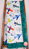 Fly With Me Aruba / Glacier Mallard - Adult Snuggler - Sew Sweet Minky Designs