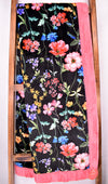 Florist Black / Willow Flamingo - XL Snuggler - Sew Sweet Minky Designs