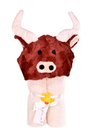 Longhorn Steer - Swankie Hooded Towel - Sew Sweet Minky Designs