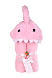Pink Shark - Swankie Hooded Towel - Sew Sweet Minky Designs