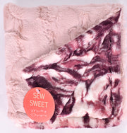 Hide Ice Pink / Limestone Plumwine - Lovie - Sew Sweet Minky Designs