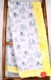 Mama and Me Snow / Galaxy Lemondrop - Adult Snuggler - Sew Sweet Minky Designs