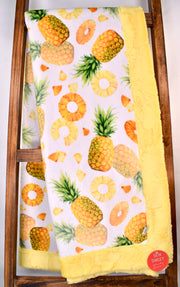 Pina Colata Sunshine / Hide Banana - Adult Snuggler - Sew Sweet Minky Designs