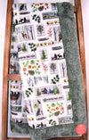Pine Mountain White / Heather Ivy - Adult Snuggler - Sew Sweet Minky Designs