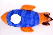 Blue and Orange Minky Rocket Stuffie