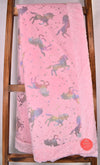 Sparkle Glitter Unicorn Blush / Marble Baby Pink - Adult Snuggler - Sew Sweet Minky Designs